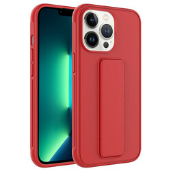 Apple iPhone 14 Pro Case Zore Qstand Cover Red