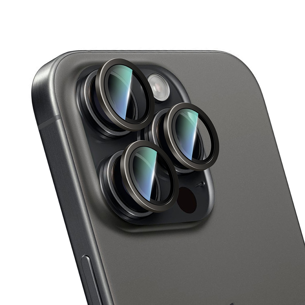 Apple iPhone 14 Pro CaseWorld Alloy Series Oleophobic Anti-Reflective Camera Lens Protector - 7