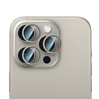 Apple iPhone 14 Pro CaseWorld Alloy Serisi Oleofobik Anti Reflective Kamera Lens Koruyucu Gold