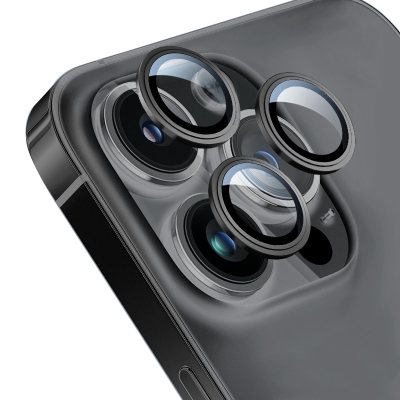 Apple iPhone 14 Pro Go Des CL-10 Kamera Lens Koruyucu Siyah