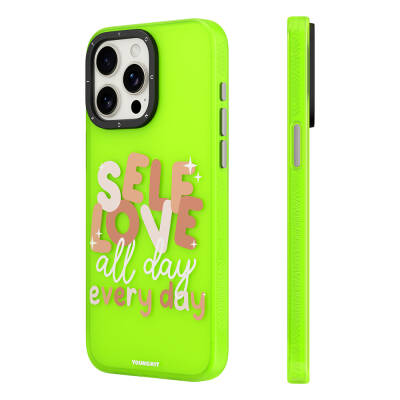 Apple iPhone 14 Pro Kılıf Bethany Green Tasarımlı Youngkit Sweet Language Kapak Yeşil