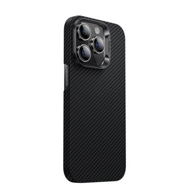 Apple iPhone 14 Pro Kılıf Karbon Fiber Benks 600D Essential Kevlar Kapak Siyah
