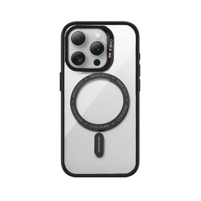 Apple iPhone 14 Pro Kılıf Magsafe Şarj Özellikli Casebang Body Frame Kapak Siyah