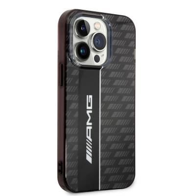 Apple iPhone 14 Pro Max Case AMG Transparent Double Layer Carbon Design II Cover Black