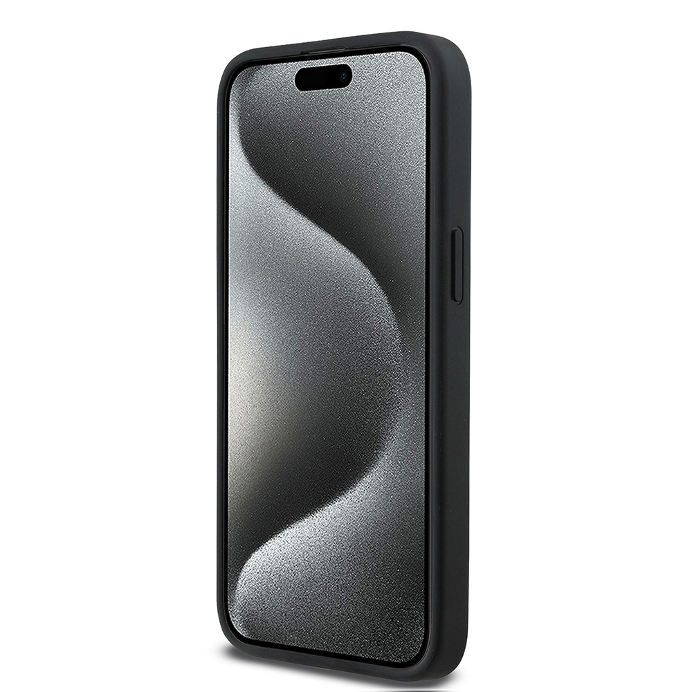 Apple iPhone 14 Pro Max Case BMW Original Licensed Carbon Fiber Design and Metal Logo PU Leather Cover - 6