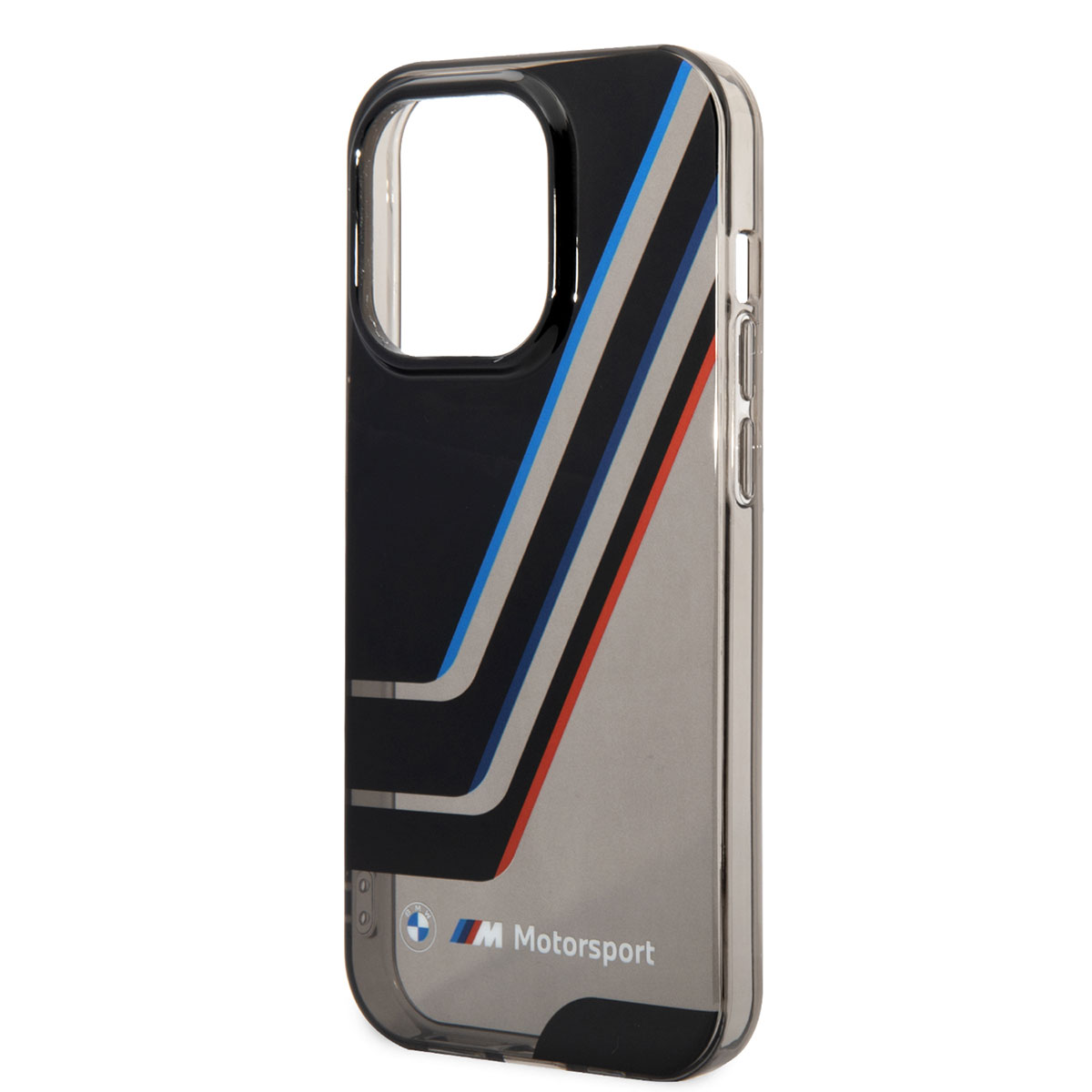 Apple iPhone 14 Pro Max Case BMW Original Licensed Semi-Transparent Striped Design Cover - 6