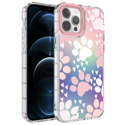 Apple iPhone 14 Pro Max Case Camera Protected Colorful Patterned Hard Silicone Zore Korn Cover NO7