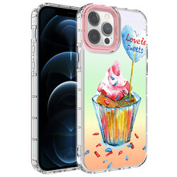 Apple iPhone 14 Pro Max Case Camera Protected Colorful Patterned Hard Silicone Zore Korn Cover NO15