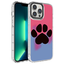 Apple iPhone 14 Pro Max Case Camera Protected Colorful Patterned Hard Silicone Zore Korn Cover NO16