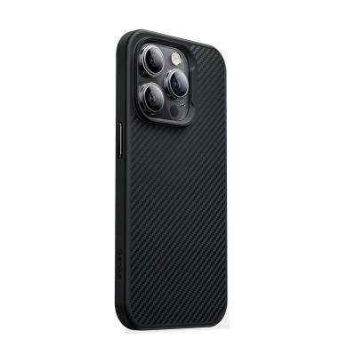 Apple iPhone 14 Pro Max Case Carbon Fiber Benks 600D Hybrid Kevlar Cover with Magsafe Charging Black