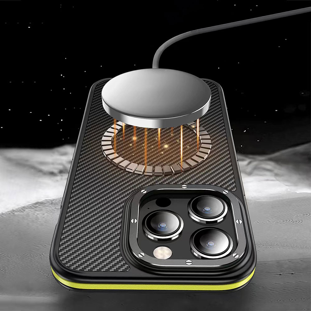 Apple iPhone 14 Pro Max Case Carbon Fiber Look Wlons Marine Cover - 2