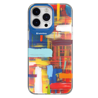 Apple iPhone 14 Pro Max Case Double IMD Printed Licensed Switcheasy Artist Impasto Cover Colorful