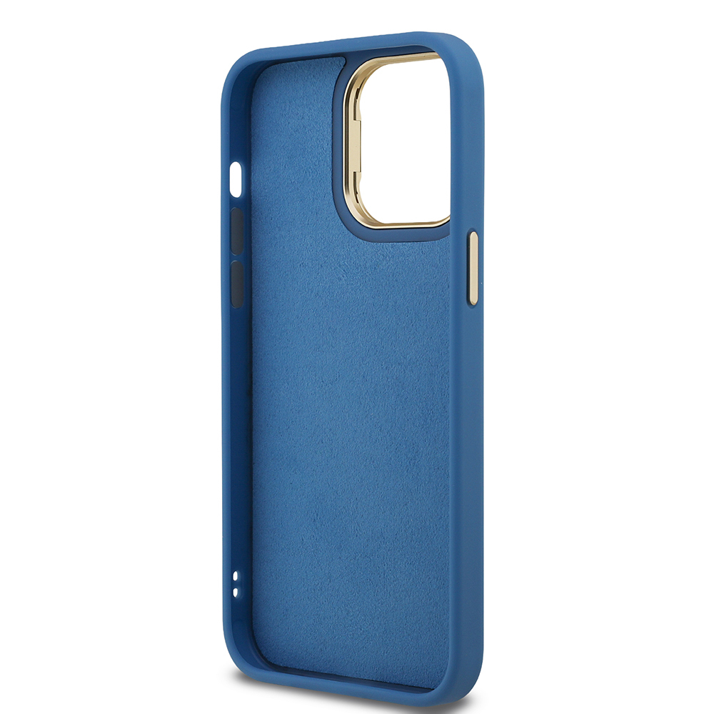 Apple iPhone 14 Pro Max Case Guess Original Licensed PU Leather 4G Patterned Metal Big 4G and Text Logo Camera Stand Cover - 18