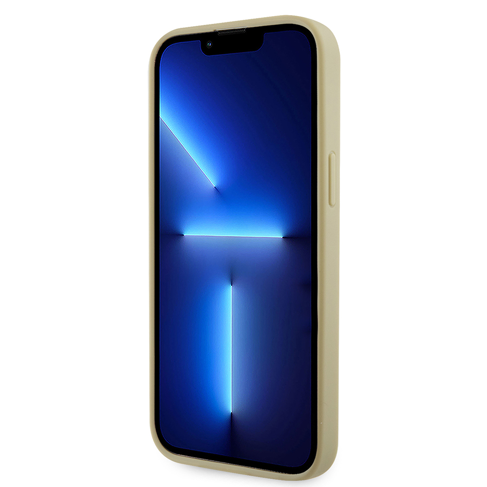 Apple iPhone 14 Pro Max Case Guess Original Licensed Stone Back Surface Triangle Logo Cover - 10