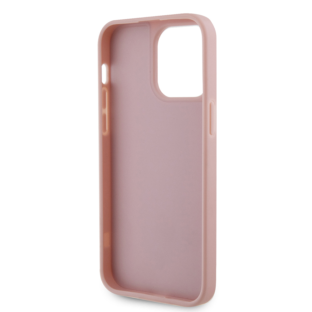 Apple iPhone 14 Pro Max Case Guess Original Licensed Stone Back Surface Triangle Logo Cover - 25