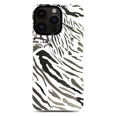 Apple iPhone 14 Pro Max Case HD Patterned Kajsa Shield Plus Wild Series Cover White