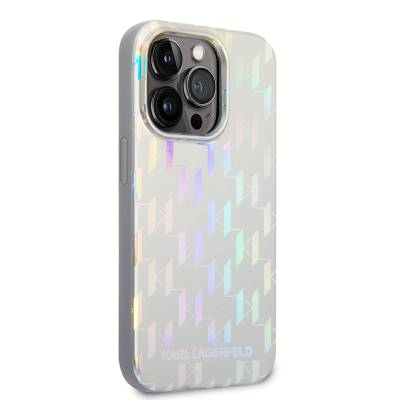 Apple iPhone 14 Pro Max Case Karl Lagerfeld Hologram Design Cover Silver