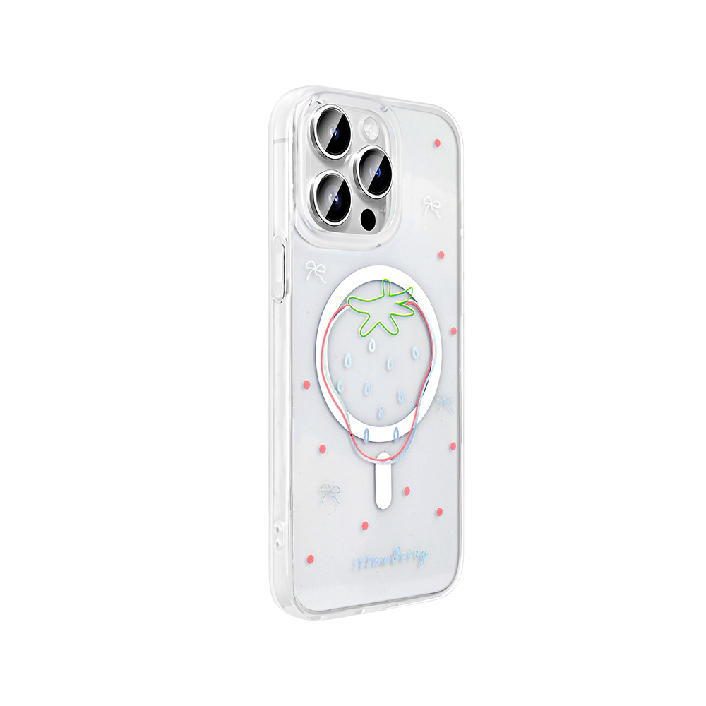 Apple iPhone 14 Pro Max Case M-Safe Charging Transparent Zore Folk Hard Cover - 10
