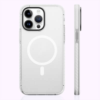 Apple iPhone 14 Pro Max Case Magsafe Charging Feature Matte Back Surface Benks Drop Resistance Cover White