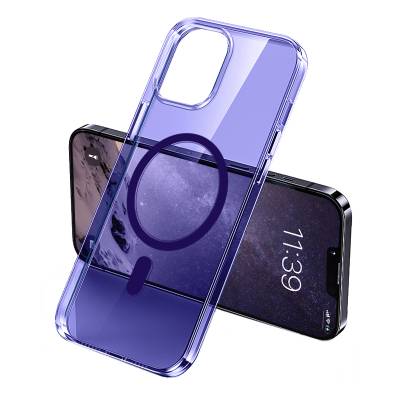 Apple iPhone 14 Pro Max Case Magsafe Charging Featured Transparent Hard PC Wlons Pita Cover Derin Mor