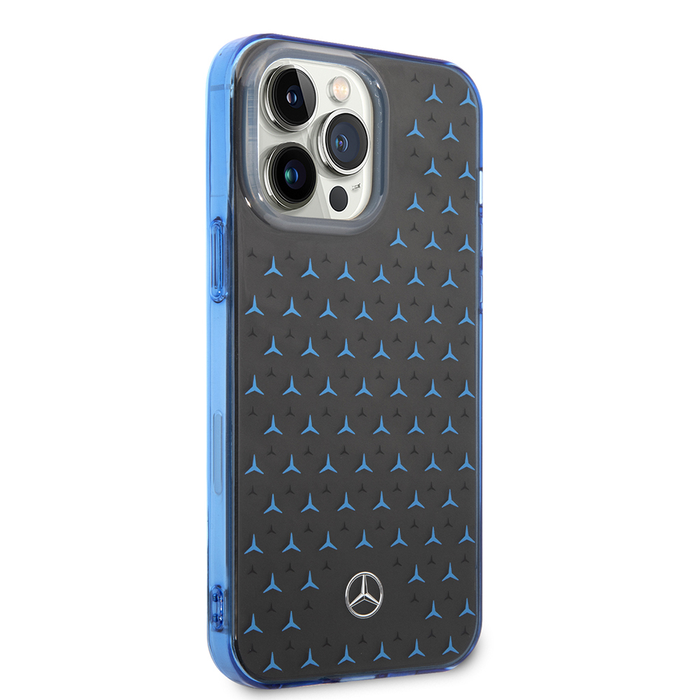 Apple iPhone 14 Pro Max Case Mercedes Benz Double Layer Star Patterned Design Cover - 12