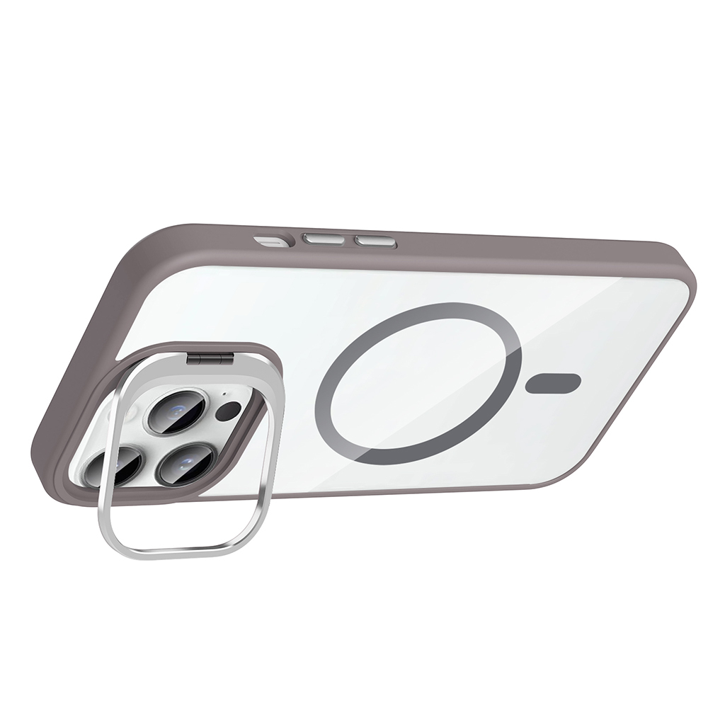 Apple iPhone 14 Pro Max Case Stand Camera Lens Gift M-Safe Charging Feature Zore Etro Cover - 13