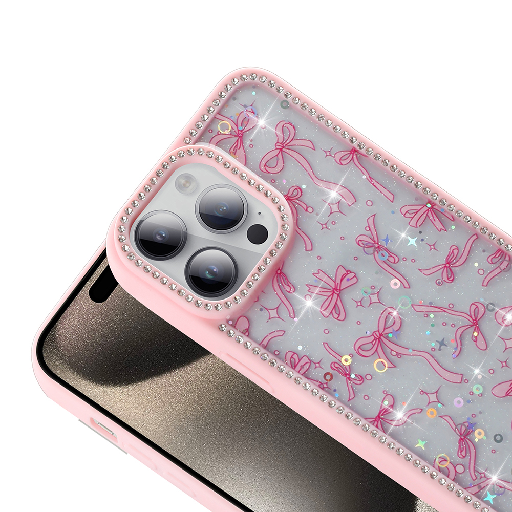 Apple iPhone 14 Pro Max Case Stone and Glitter Design Zore Azra Cover - 10