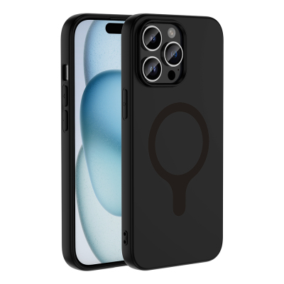 Apple iPhone 14 Pro Max Case with M-Safe Charging Feature, Zore Aris Silicone Cover Black