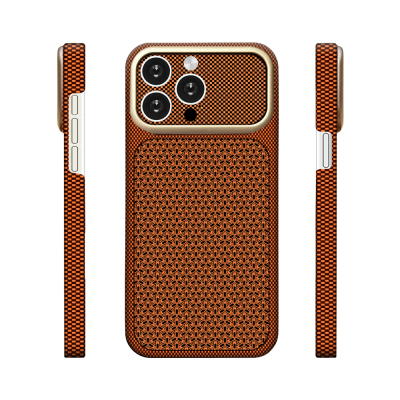 Apple iPhone 14 Pro Max Case with M-Safe Charging Feature, Zore Paris Nexel Hard PC Cover Orange
