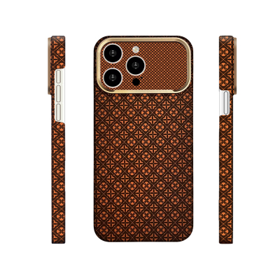 Apple iPhone 14 Pro Max Case with M-Safe Charging Feature Zore Paris Velix Hard PC Cover Brown