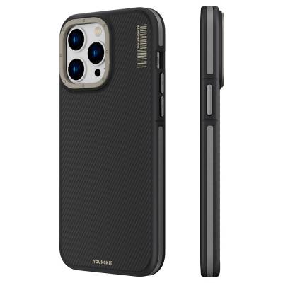 Apple iPhone 14 Pro Max Case YoungKit 600D Kevlar Cover with Magsafe Charging Black