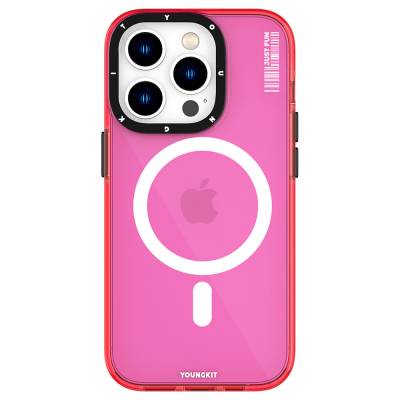 Apple iPhone 14 Pro Max Case YoungKit Crystal Color Series Cover with Magsafe Charging Pink