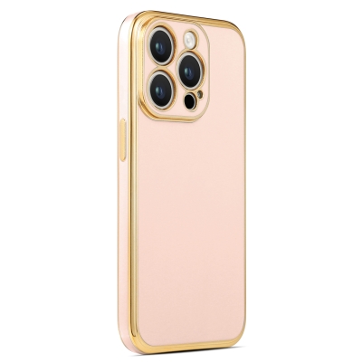 Apple iPhone 14 Pro Max Case Zore Bark Cover Rose Gold