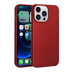 Apple iPhone 14 Pro Max Case Zore Premier Silicone Cover Red
