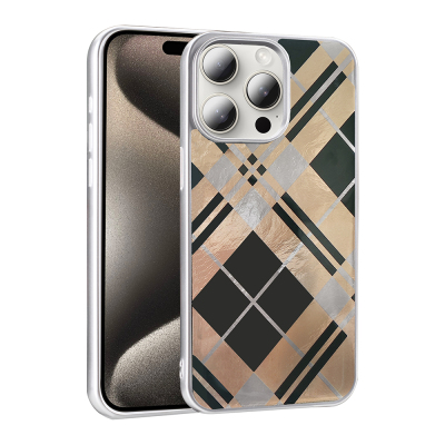 Apple iPhone 14 Pro Max Kılıf Desenli Zore Mep Kapak Geometrik