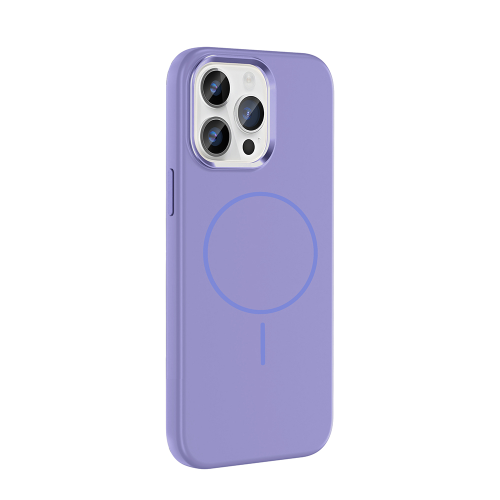 Apple iPhone 14 Pro Max Kılıf M-Safe Şarj Özellikli Metal Kamera Çerçeveli Zore Edi Silikon Kapak - 11