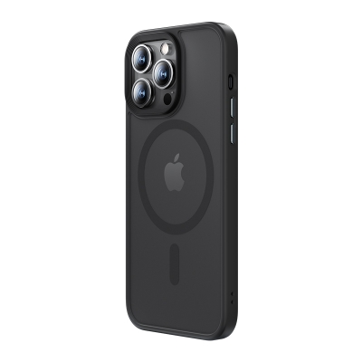 Apple iPhone 14 Pro Max Kılıf Magsafe Şarj Özellikli Benks Mist Hybrid Kapak Siyah