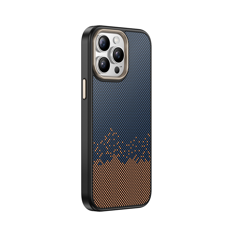 Apple iPhone 14 Pro Max Kılıf M-safe Şarj Özellikli Karbon Fiber Görünümlü Zore Antina Kapak - 9