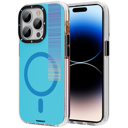 Apple iPhone 14 Pro Max Kılıf Magsafe Şarj Özellikli Youngkit Pure Serisi Kapak Mavi