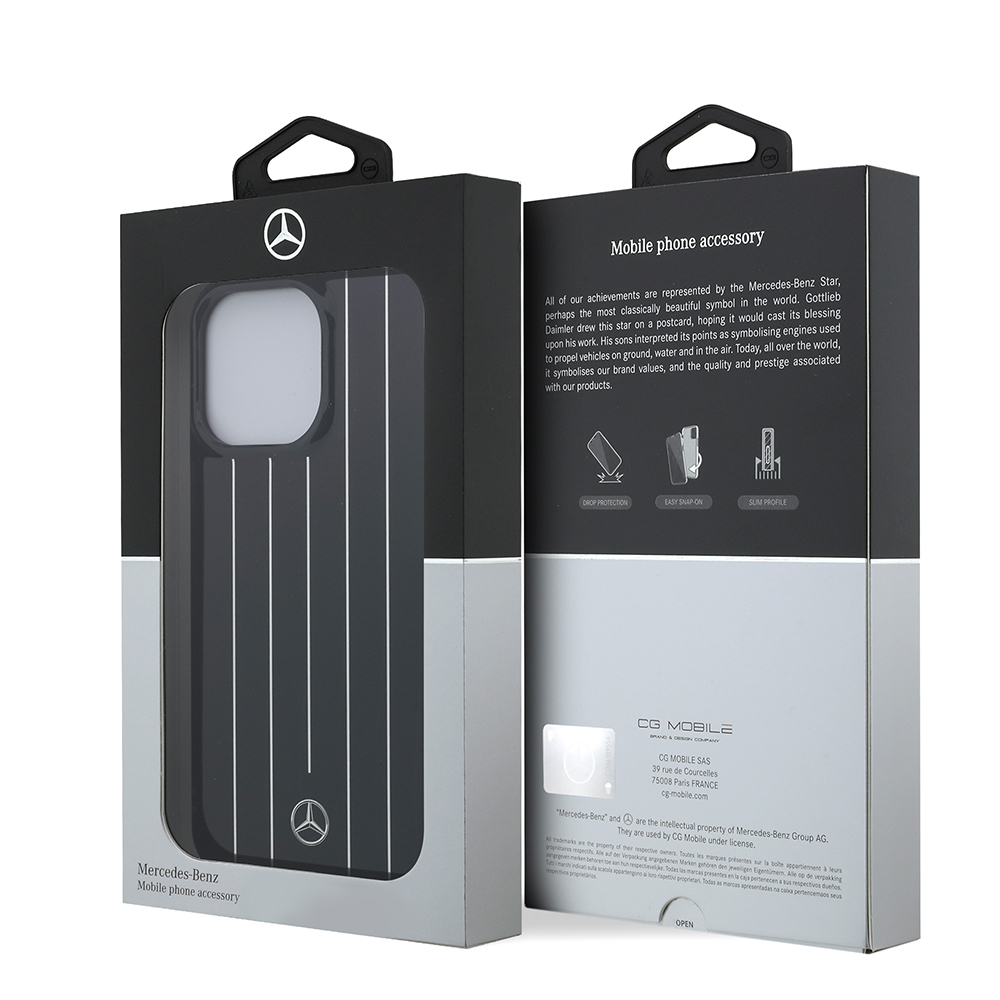 Apple iPhone 14 Pro Max Kılıf Mercedes Benz Orjinal Lisanslı New Urban 3 Sert PC Paralel Çizgi Desenli Kapak - 17