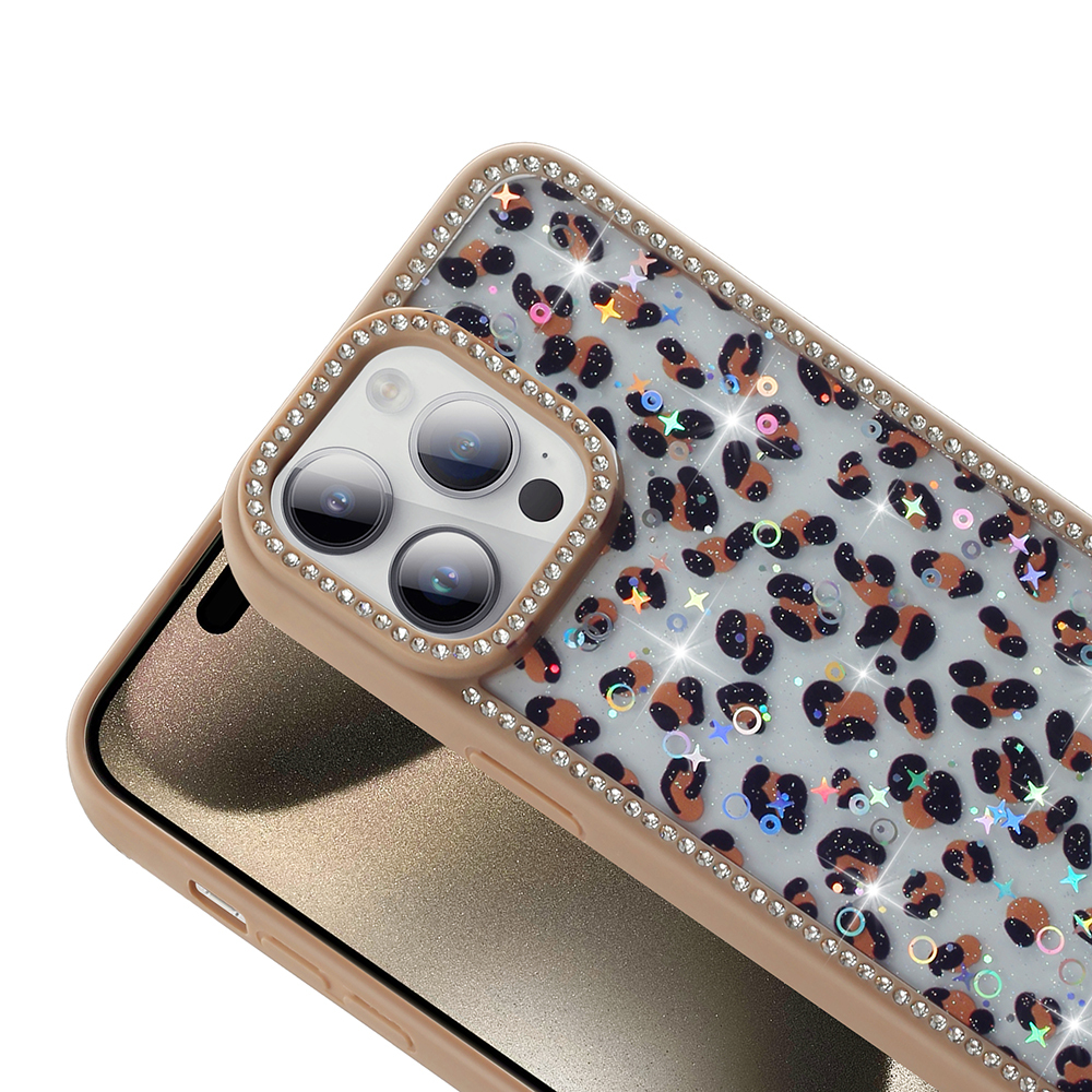 Apple iPhone 14 Pro Max Kılıf Taşlı ve Simli Tasarım Zore Azra Kapak - 8