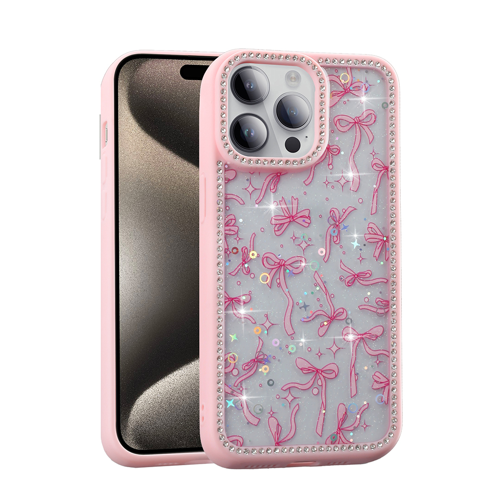 Apple iPhone 14 Pro Max Kılıf Taşlı ve Simli Tasarım Zore Azra Kapak - 4