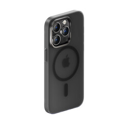 Apple iPhone 14 Pro Max Kılıf Wireless Şarj Destekli Benks Yeni Seri Magnetik Haze Kapak Siyah