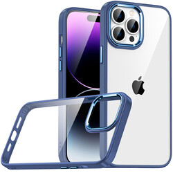 Apple iPhone 14 Pro Max Kılıf Zore Flora Kapak Sierra Mavi