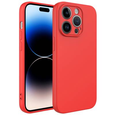 Apple iPhone 14 Pro Max Kılıf Zore Kamera Korumalı Mara Lansman Kapak Kırmızı