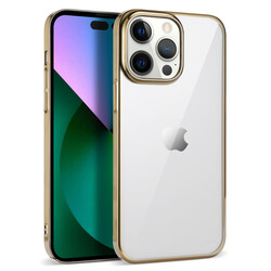 Apple iPhone 14 Pro Max Kılıf Zore Pixel Kapak Gold