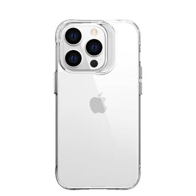 Apple iPhone 14 Pro Max Kılıf Zore Şeffaf Ultra İnce Airbag Tasarımlı Okka Kapak Renksiz