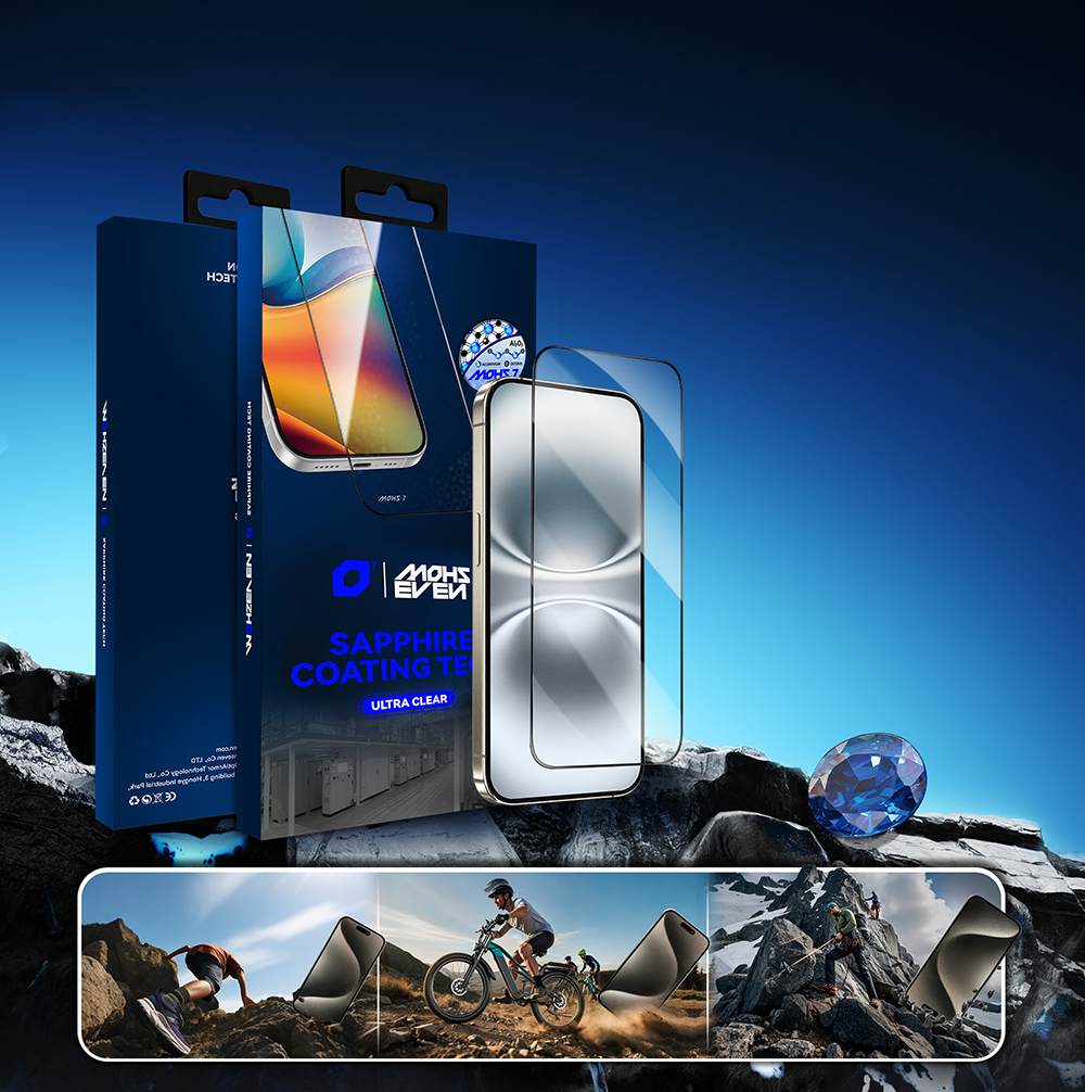 Apple iPhone 14 Pro Max Mohseven Safir Coating Privacy Hayalet Temperli Cam Ekran Koruyucu - 7