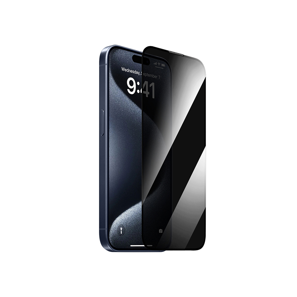 Apple iPhone 14 Pro Max Wiwu GT-011 Anti-Bacterial Polymer Oleophobic Coating Tempered Privacy Glass Screen Protector - 2