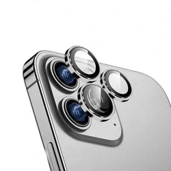 Apple iPhone 14 Pro ​​​Max Wiwu Lens Guard Metal Kamera Lens Koruyucu Gümüş